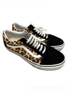 Vans Leopard Print Old Skool Sneakers - Black & Leopard